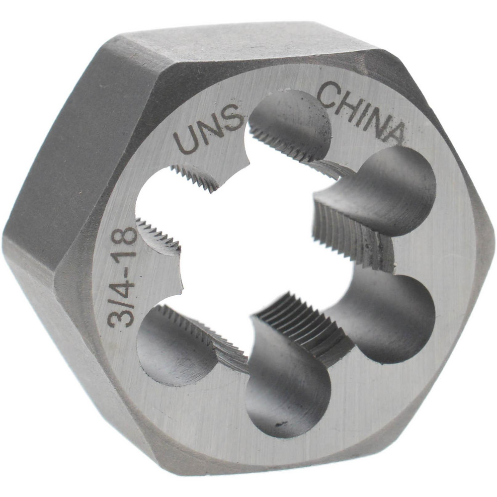 Picture of Value Collection 365-1060 3/4-18 Carbon Steel Hex Die Threading Die